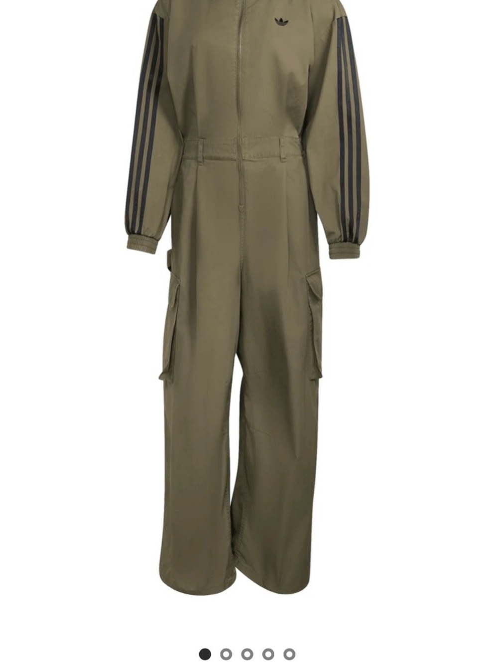 BRAND NEW Adidas Olive Green Utility Jumpsuit - Picture 4 of 5